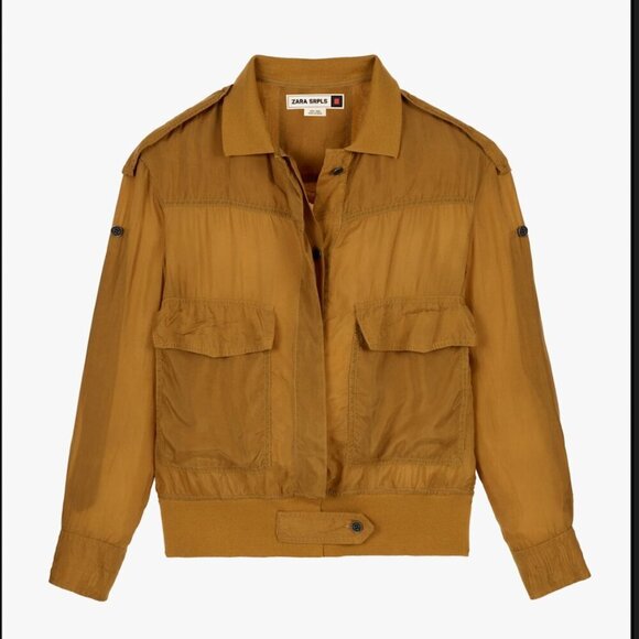 LIMIT EDITION Zara SRPLS WOMEN Yellow Pocket Shirt - (Size XSmall) NWOT - Picture 1 of 1